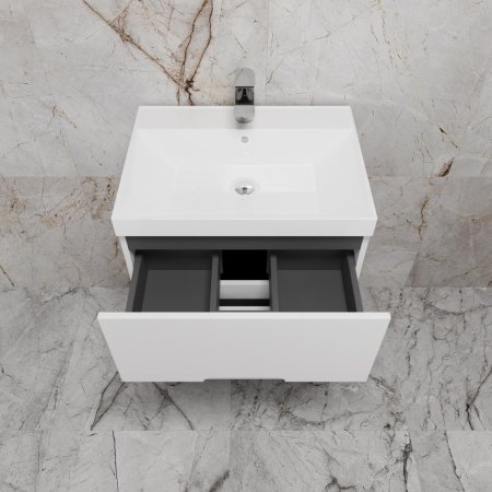 Тумба напольная Style Line "Матис 60" под ASTI 60 (2 ящика), Белый матовый, ЭМАЛЬ 