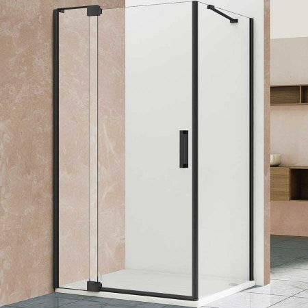 Душевой уголок Vincea Extra 100х90 VSR-1E901090CLB профиль Черный стекло прозрачное 