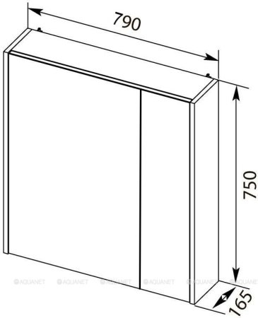Зеркало-шкаф Aquanet Палермо 80 белый 