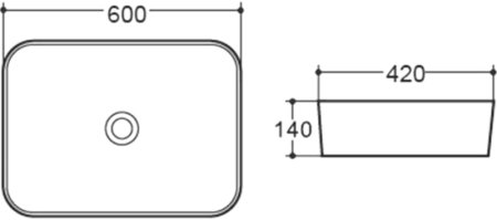 Раковина-чаша Vincea 60 VBS-304 Белая 