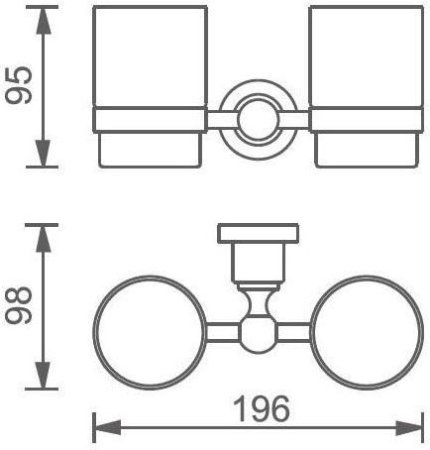 Стакан Aquanet 3884D двойной 