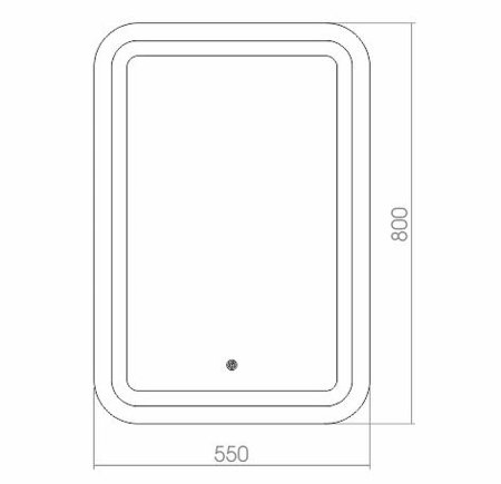 Зеркало Azario Мальта 55 ФР-00000941 с подсветкой с сенсорным выключателем 