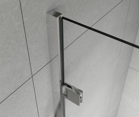 Душевая дверь Vincea Flex 90 VDP-1F900CLB профиль Черный стекло прозрачное 