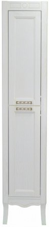Шкаф пенал Azario Carolina 40 CS00068633 Белый с золотой патиной 