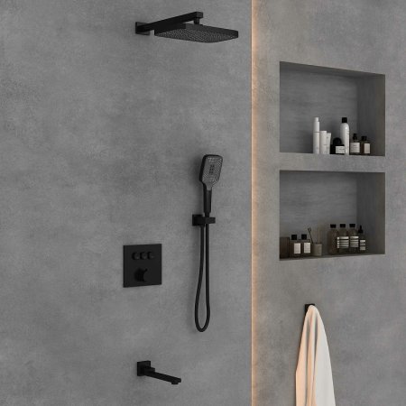 Душевая система Vincea VSFW-4311MB Черная матовая 