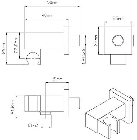 Душевая система Vincea VSFW-4311MB Черная матовая 