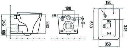 Унитаз Azario Nova AZ-2216 SP подвесной Белый с сиденьем Микролифт 