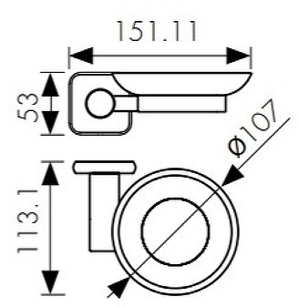 Мыльница Kaiser KH-4703 Бронза 