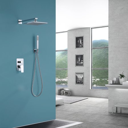 Душевая система Abber Weiss Insel AF8018W Белая Хром 