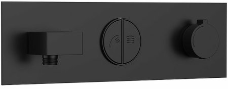 Душевая система Vincea Inspire VSFW-422TI2MB с термостатом Черная матовая 