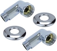 Соединение угловое Двин для полотенцесушителей г/ш 1"х3/4" хром Smart (1 пара)