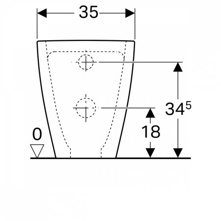 Унитаз приставной Geberit Acanto 500.602.01.2 Rimfree 