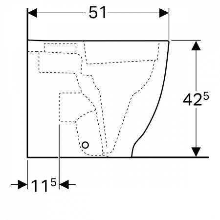Унитаз приставной Geberit Acanto 500.602.01.2 Rimfree 