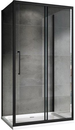 Душевой уголок Abber Schwarzer Diamant 130х70 AG30130BH-S70B-S70B профиль Черный стекло прозрачное 