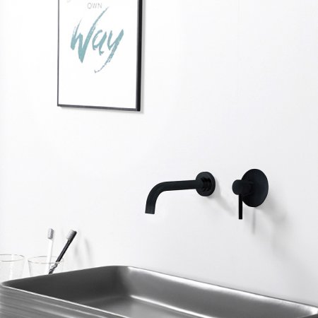 Смеситель для раковины Abber Wasser Kreis AF8112B Черный матовый 