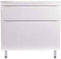 Тумба под раковину Style Line Бергамо мини 90 Люкс Plus СС-00002361 Белая антискрейч