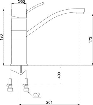 Смеситель для кухни Timo Berta 0303FN хром 