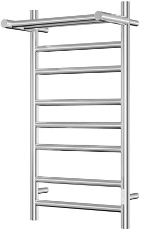 Полотенцесушитель электрический с полочкой (лесенка) Bauedge Stil Shelf DB-0020, 40x80 см 