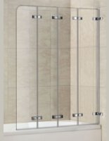 Шторка на ванну WeltWasser WW100 ZD4 100 10000002761 профиль Хром стекло прозрачное