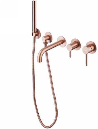 Смеситель для ванны Abber Wasser Kreis AF8130MRG Розовое золото матовое 