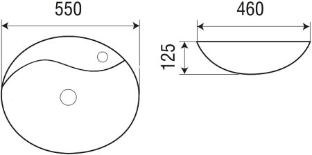Раковина-чаша WeltWasser Elbach 1147 55 10000004583 Белый глянец 