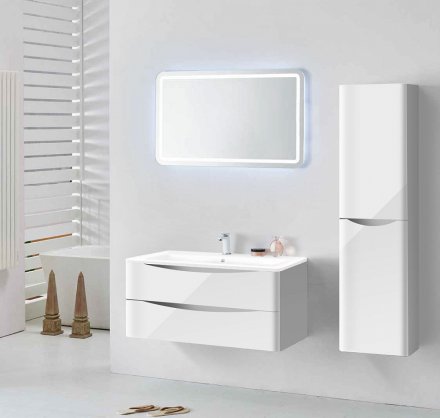 Мебель для ванной Vincea Roberta 1000 подвесная, 2 ящика, L.White 