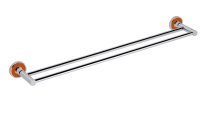 Полотенцедержатель Bemeta Trend-I 104104058g двойной, хром/оранжевый