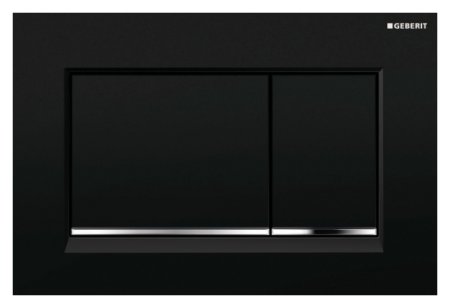 Кнопка смыва Geberit Sigma 30 115.883.KM.1 черная / хром 