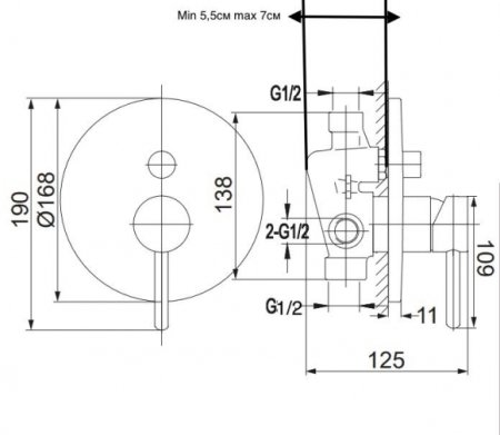 Душевая система скрытого монтажа Grocenberg GB5099BG-2 Графит 