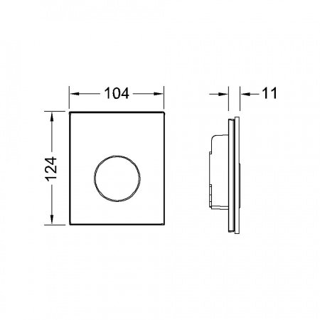 Кнопка смыва TECE TECEloop Urinal 9242663, черный 