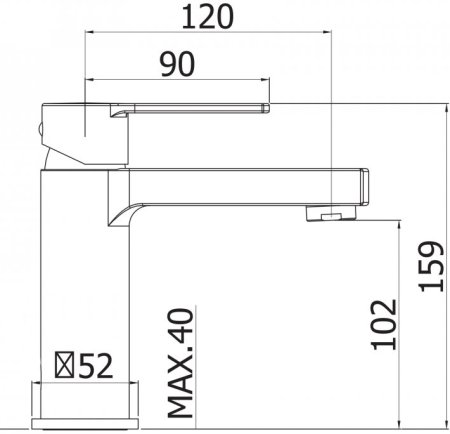 Смеситель Cezares Ovest OVEST-LSM1-01-W0 для раковины, хром 