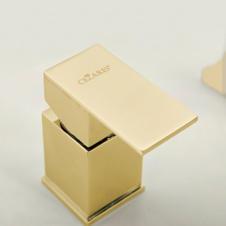 Смеситель Cezares Unika BVD3-03/24 на борт ванны, золото 