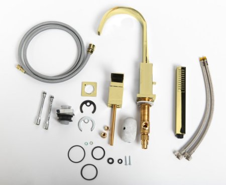 Смеситель Cezares Unika BVD3-03/24 на борт ванны, золото 