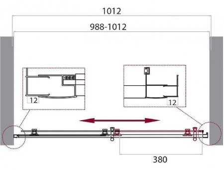 Душевая дверь BelBagno Uno 100 UNO-195-BF-1-100-C-Cr профиль Хром стекло прозрачное 
