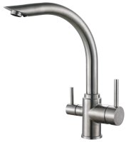 Смеситель для кухни из нержавеющей стали с фильтром для питьевой воды HAIBA HB70304 нержавеющая сталь