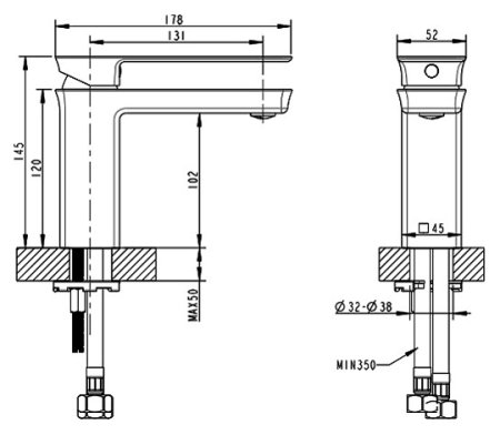 Смеситель Bravat Phillis F156101C-RUS для раковины 