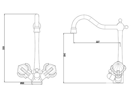 Смеситель Zorg Clean Water ZR 515 YF-88 BR grustal для кухонной мойки 