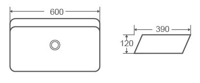 Раковина CeramaLux 2243 накладная 