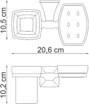 Стакан WasserKRAFT Wern K-2526 с мыльницей 