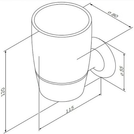 Стакан для зубных щеток AM.PM Like A8034300 Хром 