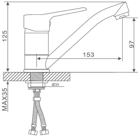 Смеситель для кухни Gappo G36 G4536 Хром 
