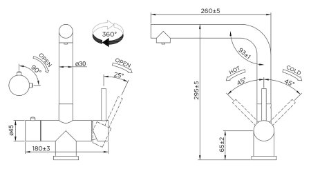 Смеситель для кухонной мойки Omoikiri Takamatsu 