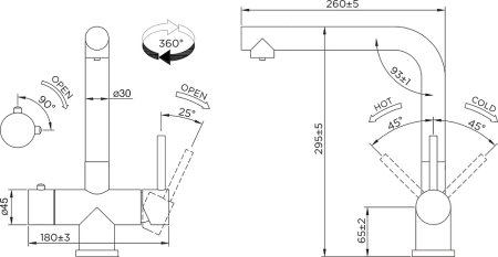 Смеситель для кухонной мойки Omoikiri Takamatsu 