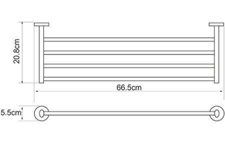 Полка WasserKRAFT Rhein K-6211 для полотенец 