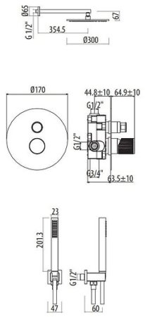 Душевая система Gattoni MD MD790/22C0 Хром 
