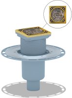 Душевой трап Bronze de Luxe Дракон 21986-5902 с решеткой Бронза