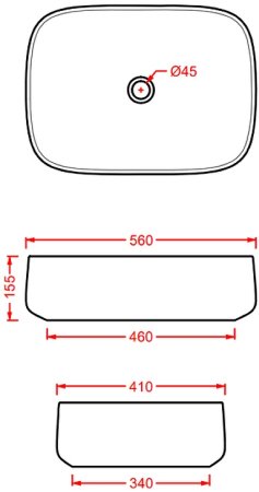 Раковина-чаша Artceram Cognac 56 COL009 36 00 Notte 