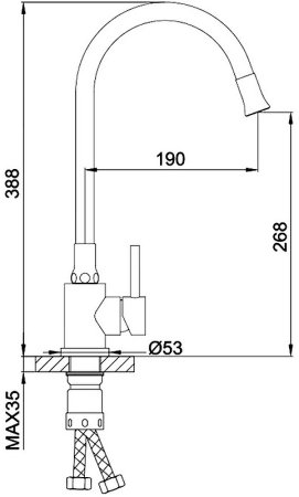 Смеситель для кухни Frap F40994-8 Белый 