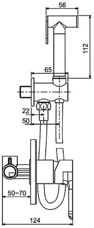 Гигиенический душ со смесителем Gappo Noar G7248 Белый Хром 