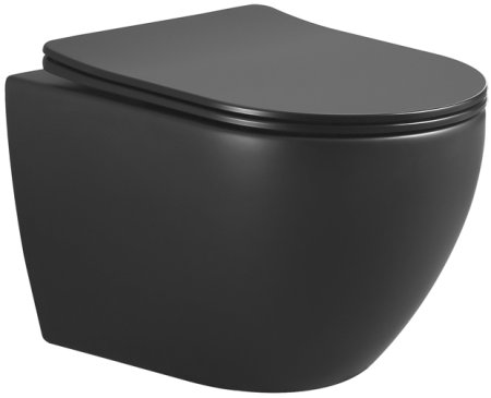 Унитаз Boheme Nero 961 подвесной Черный с сиденьем Микролифт 